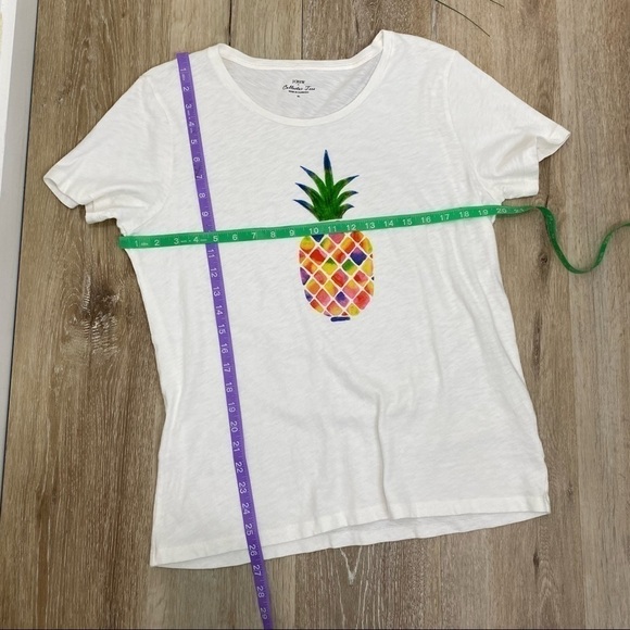 J. Crew White Pineapple Collector Tee Shirt - Picture 7 of 10